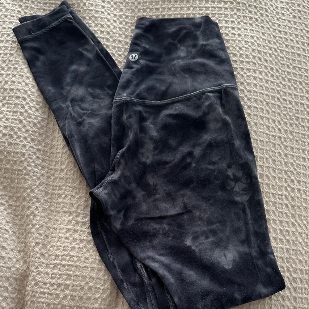 lululemon athletica Tie-Dye Black Leggings size 4